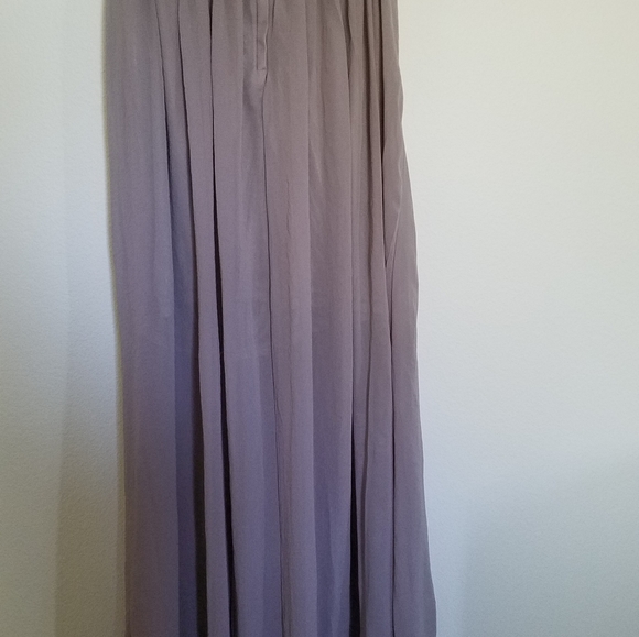 Mauve long chiffon skirt - Picture 4 of 4